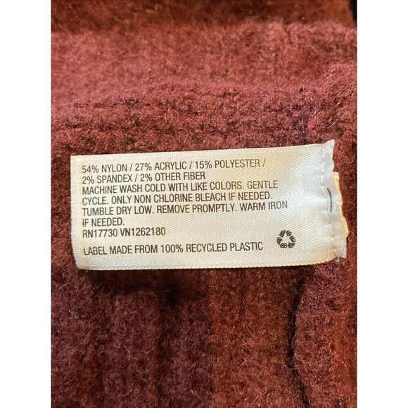 Universal Thread Mock Neck Maroon‎ Sweater Soft Size XL Comfort Warm Cozy - Picture 3 of 4